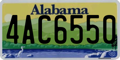 AL license plate 4AC6550
