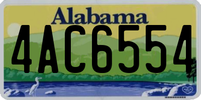 AL license plate 4AC6554