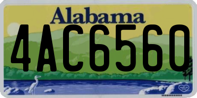 AL license plate 4AC6560
