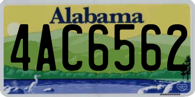 AL license plate 4AC6562