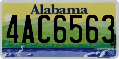 AL license plate 4AC6563