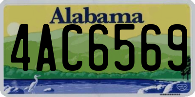 AL license plate 4AC6569