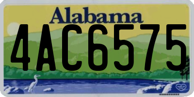 AL license plate 4AC6575