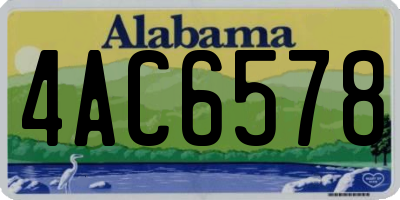 AL license plate 4AC6578