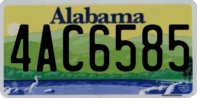 AL license plate 4AC6585