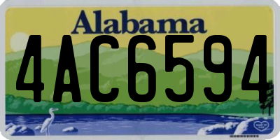 AL license plate 4AC6594