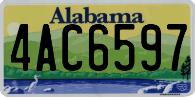 AL license plate 4AC6597