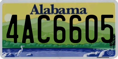 AL license plate 4AC6605
