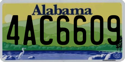 AL license plate 4AC6609