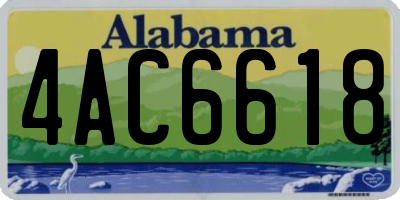 AL license plate 4AC6618