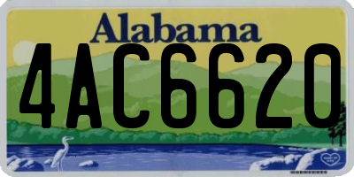 AL license plate 4AC6620