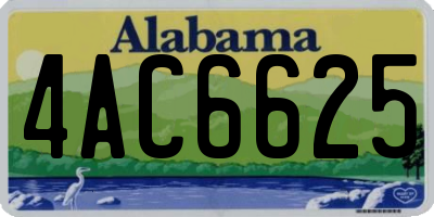 AL license plate 4AC6625