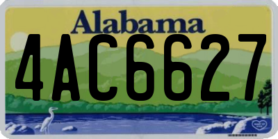 AL license plate 4AC6627