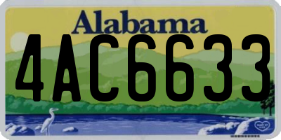 AL license plate 4AC6633