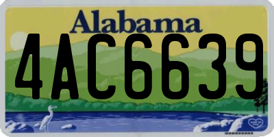AL license plate 4AC6639