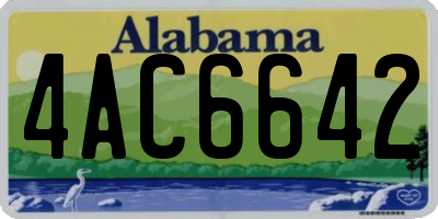 AL license plate 4AC6642