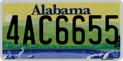 AL license plate 4AC6655