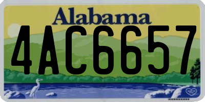AL license plate 4AC6657