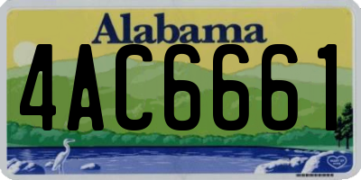 AL license plate 4AC6661