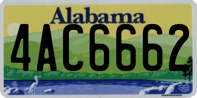 AL license plate 4AC6662