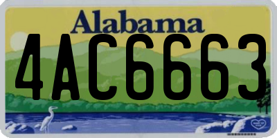 AL license plate 4AC6663