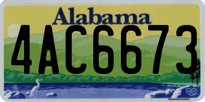 AL license plate 4AC6673