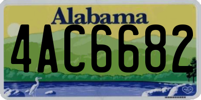 AL license plate 4AC6682