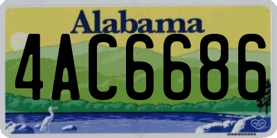 AL license plate 4AC6686