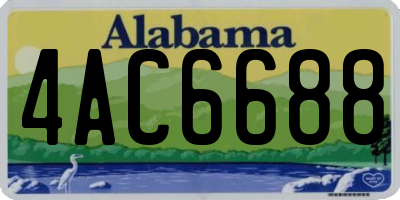 AL license plate 4AC6688