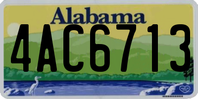 AL license plate 4AC6713