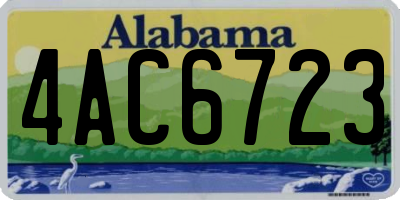 AL license plate 4AC6723