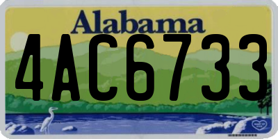 AL license plate 4AC6733