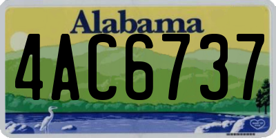 AL license plate 4AC6737