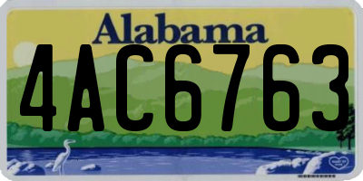 AL license plate 4AC6763