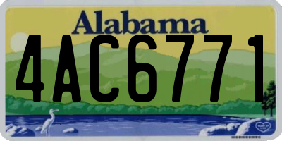AL license plate 4AC6771