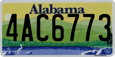 AL license plate 4AC6773