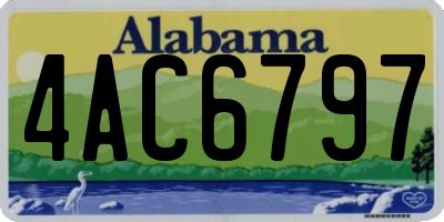 AL license plate 4AC6797