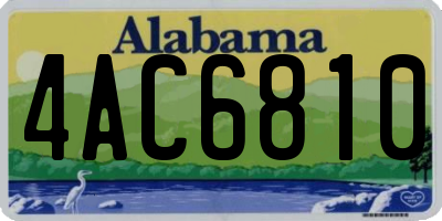 AL license plate 4AC6810