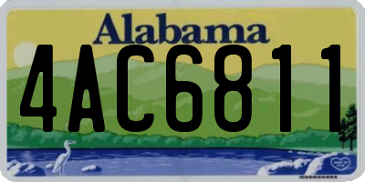 AL license plate 4AC6811