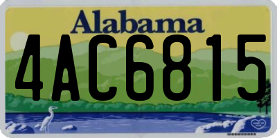 AL license plate 4AC6815