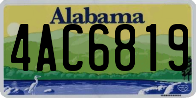 AL license plate 4AC6819