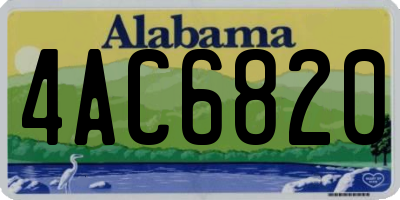 AL license plate 4AC6820