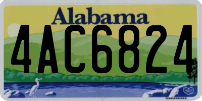 AL license plate 4AC6824