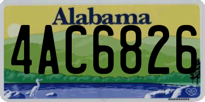 AL license plate 4AC6826