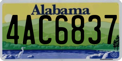 AL license plate 4AC6837