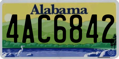 AL license plate 4AC6842