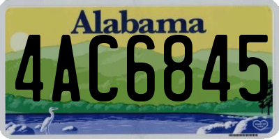 AL license plate 4AC6845