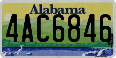 AL license plate 4AC6846
