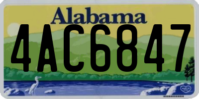 AL license plate 4AC6847