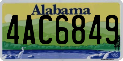 AL license plate 4AC6849